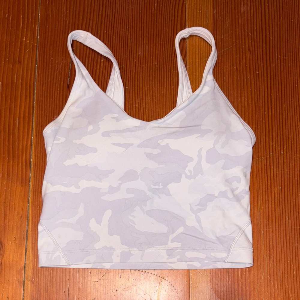 Lululemon Athletica White Camouflage Sports Bra